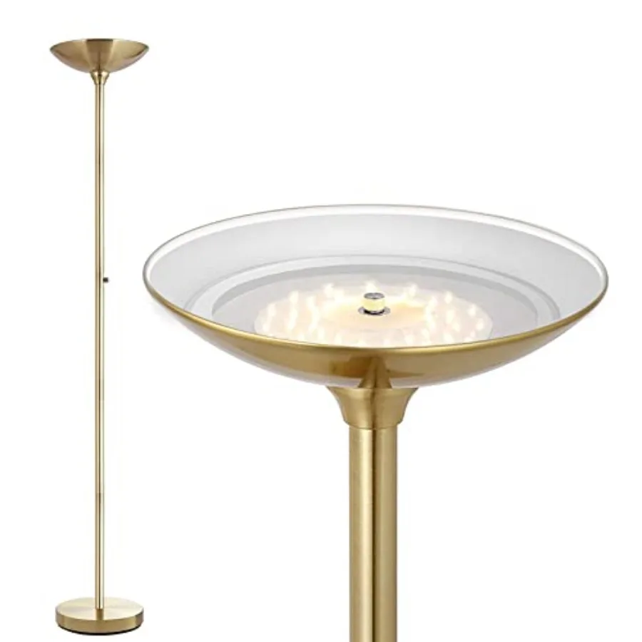 30W Super Bright LED Standing Lamp, 3000K Stepless Dimmable Pole Lamp with Rotary Switch, 70 Inch Tall Metal Modern Floor Lamps