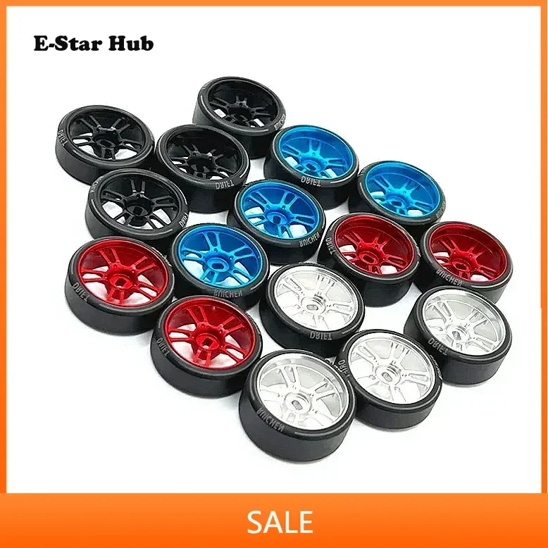 

27Mm Drift Tire Tyre Metal Wheel Rim for Wltoys 284131 K969 K979 K989 P929 Kyosho Mini-Z 1/28 RC Drifting Car Upgrades Parts