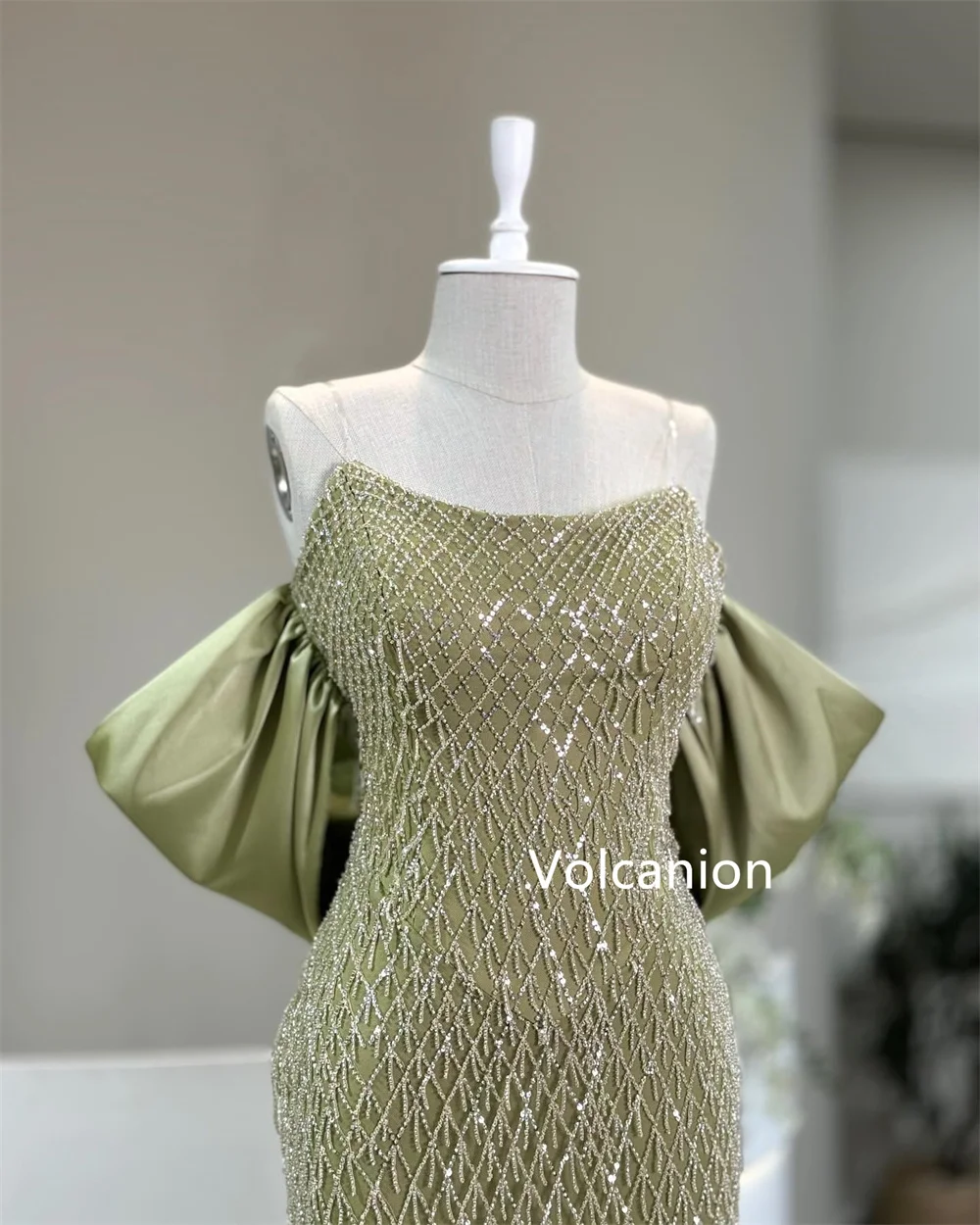 Customized Sequined Straight Off-the-shoulder Midi Dresses Bespoke Occasion Evening Exquisite Sparkle High Quality