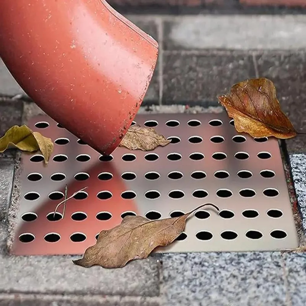 Stainless Steel Drain Cover Designed for Square Drain Openings Measuring 15x15cm in Bathroom and Outdoor Zones