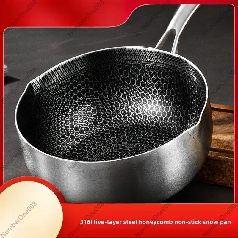 316 Stainless Steel Honeycomb Household Food Supplement Pot One Person Food Non-stick Pot Japanese Style Thickened