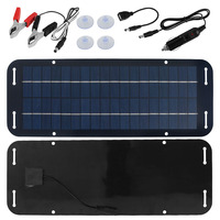 12V Solar Panel Kit IP65 Waterproof Portable Solar Charger Kit With 4 Suction Cups for Car Motorcycle High Efficiency Charging