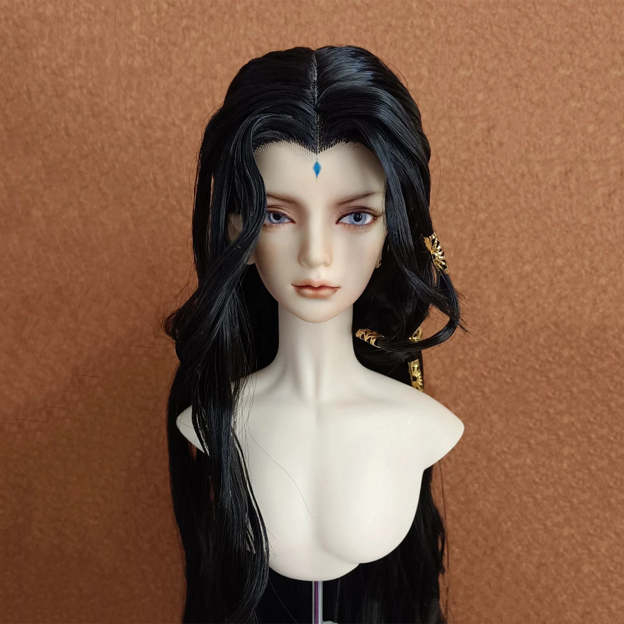 1/4 1/3 Scale Ancient Costume BJD Doll Wigs Hanfu Vintage Long Hair Samurai Wig For MSD SD13 SSDF Uncle Accessories A1827