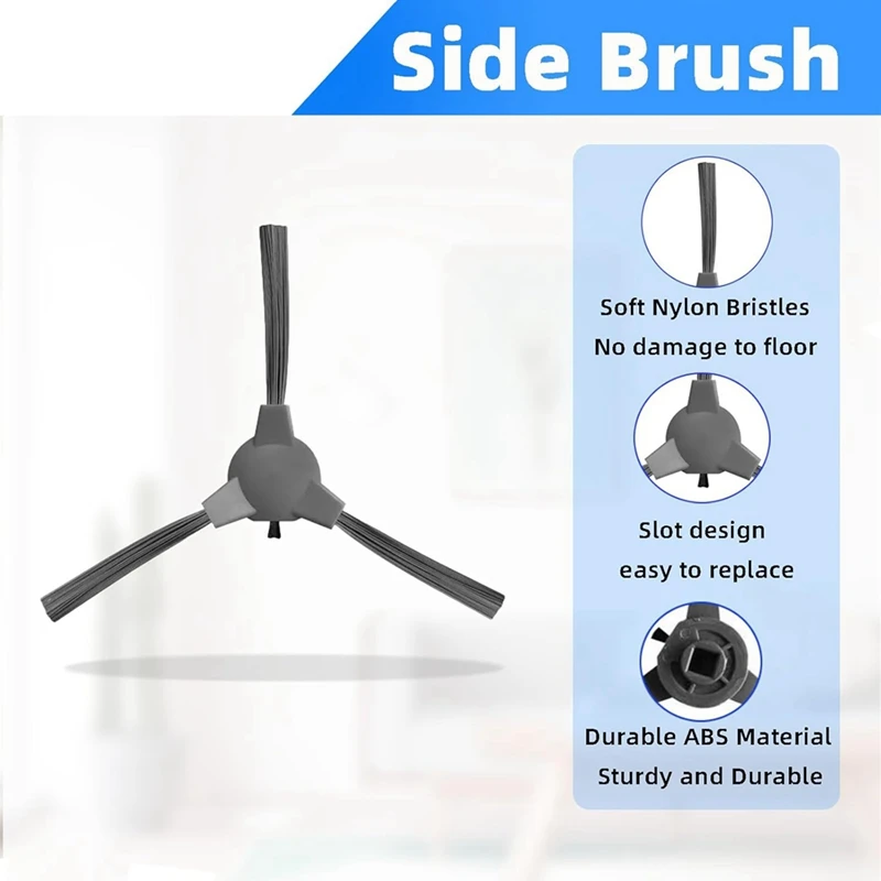 متوافق مع (ROPVACNIC S1 / A1، Tipdiy G90، Betboyles V75S، VIPSUN Z1) أجزاء فرشاة جانبية فلتر Hepa ممسحة قماش خرقة