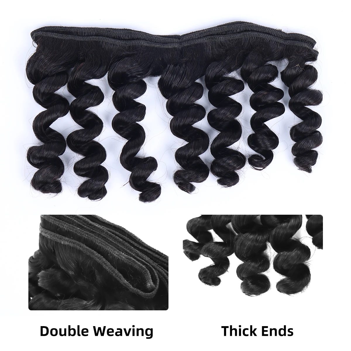 30 Inch Loose Wave Bundles 100% Human Hair Natural Black 14-32 Remy Hair Extensions Raw Hair Bundles For Women 10A Thick Bundles image 4