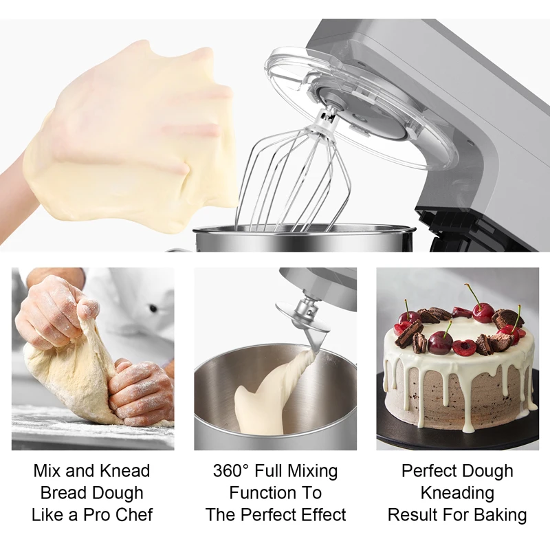تخصيص 3 في 1 كعكة خلاط المطبخ الكواكب الكهربائية الغذاء العجين خلاط المهنية المطبخ المعونة الوقوف خلاط