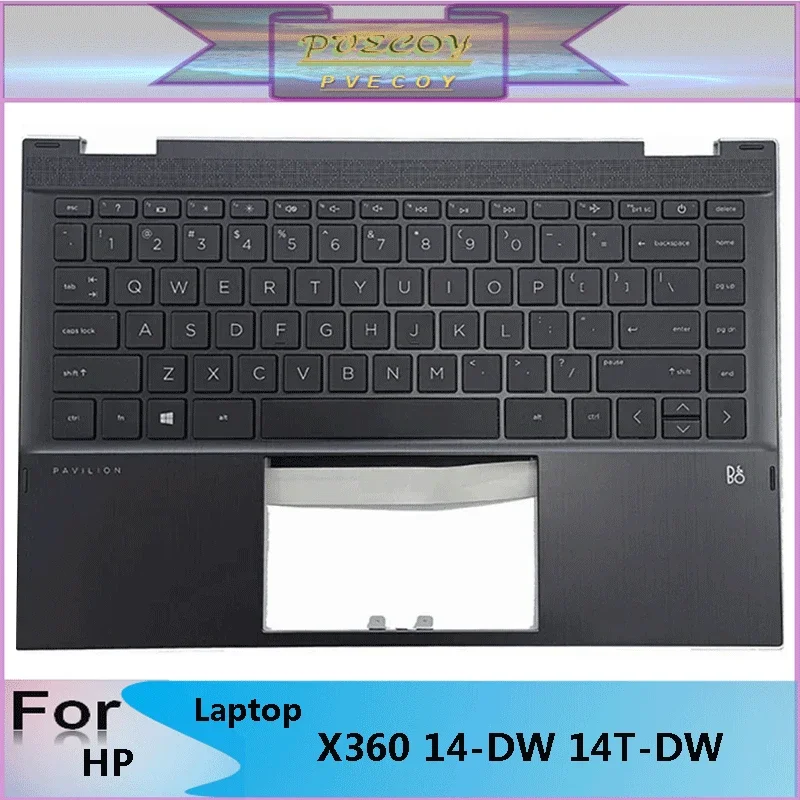 

New Original For Pavilion X360 14-DW 14T-DW TPN-Q171 Laptop Palmrest Case Keyboard US English Version Upper Cover