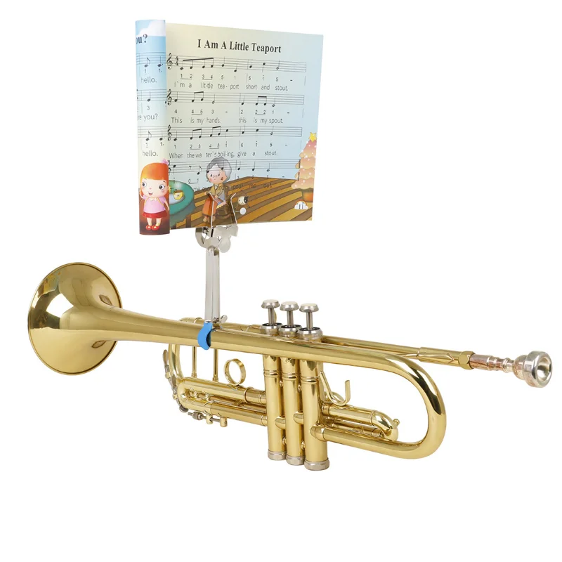 

Pocket Speaker Clip Music Holder Holder Clip Stainless Steel Nickel Plated Brass Instrument Trumpet Music Stand Portable