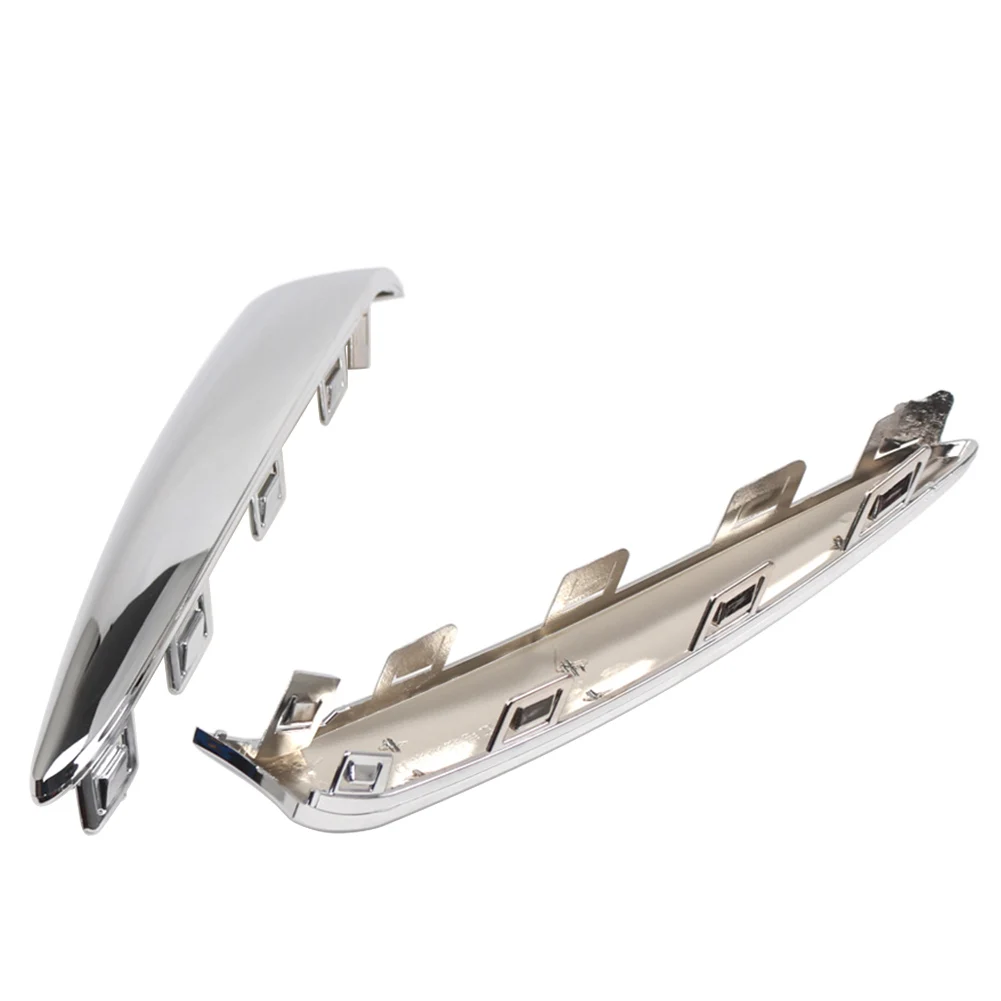 ABS Chrome Decoration For Fiat 500 Lounge 2015-2020 EU Models 1Pair Car Front Bumper Side Lower Trim