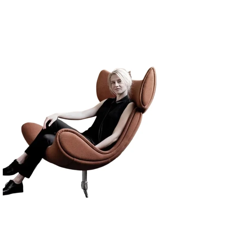 

Modern living room casual preserved egg recliner with ottoman rotating sofa chair with separate ottoman