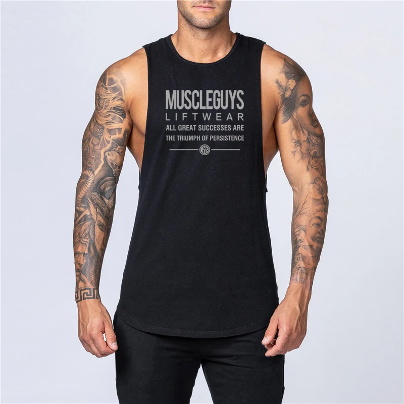 Mens Tank Top Fashion Workout Sportswear Shirt Stringer Clothing Comfortable Singlets Gym Cotton Fitness Muscle Sleeveless Vest