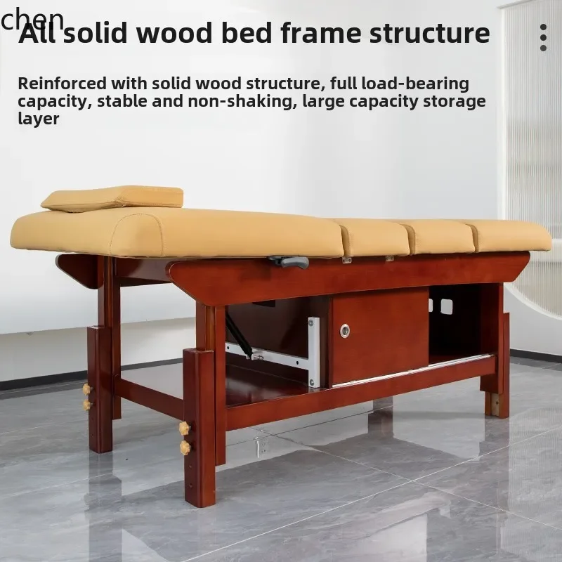 B1 Solid Wood Beauty Bed Special Bed For Beauty Salon With Hole Ear Picking Physiotherapy Bed