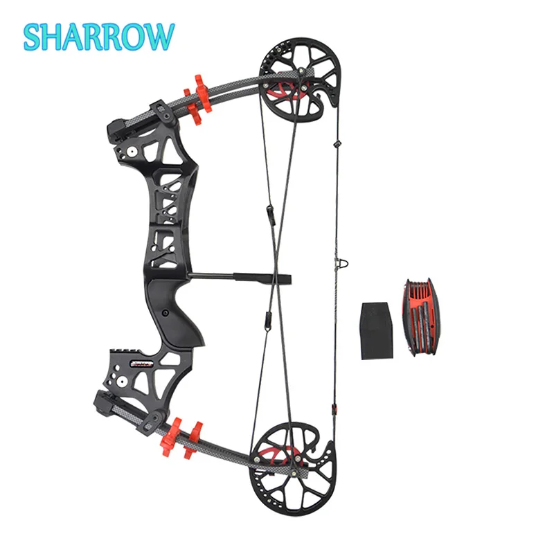 30-60lbs M109E Compound Bow Adjustable Draw Weight Slingshot Steel Ball Pulley Bow for Archery Bow and Arrow Hunting Shooting