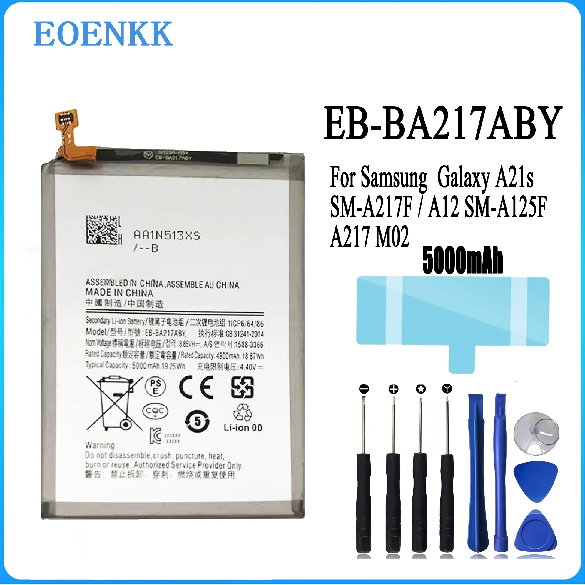 

EB-BA217ABY Battery For Samsung Galaxy A21S A217 A12 SM-A125 SM-A217F high capacity Capacity Mobile Phone Batteries Bateria