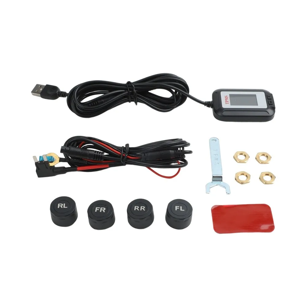 Dual Display Wireless for tpms Road Trips 5.8*4*1.35cm External Tire Pressure Sensors Pressure Sensor 12V ACC Power