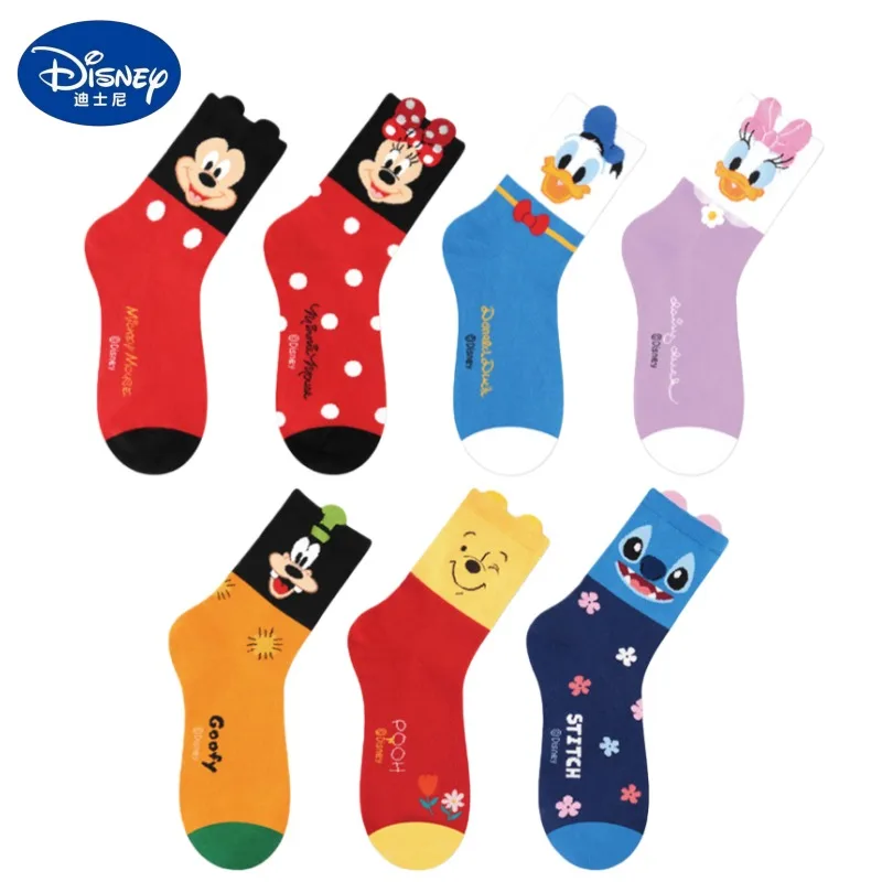 

Disney Socks Stitch Anime Cartoon Printing Kawaii Socks Four Seasons Small Ears Cute All-match Socks Holiday Gifts