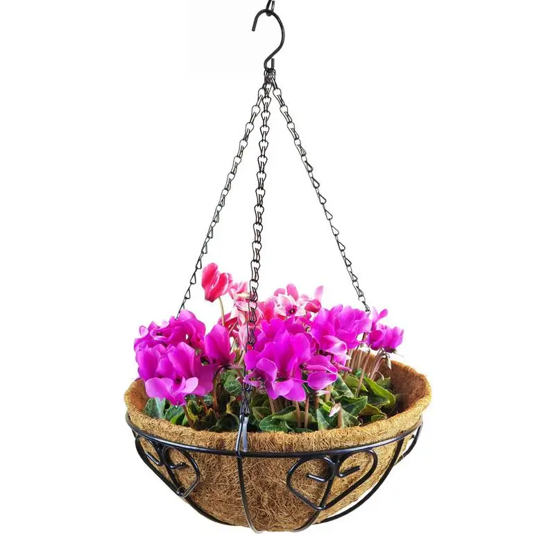 Hang Baskets For Plants Metal Basket With Liner Hang Planter Basket Garden Plant Basket Planter For Garden Patio Deck Porch