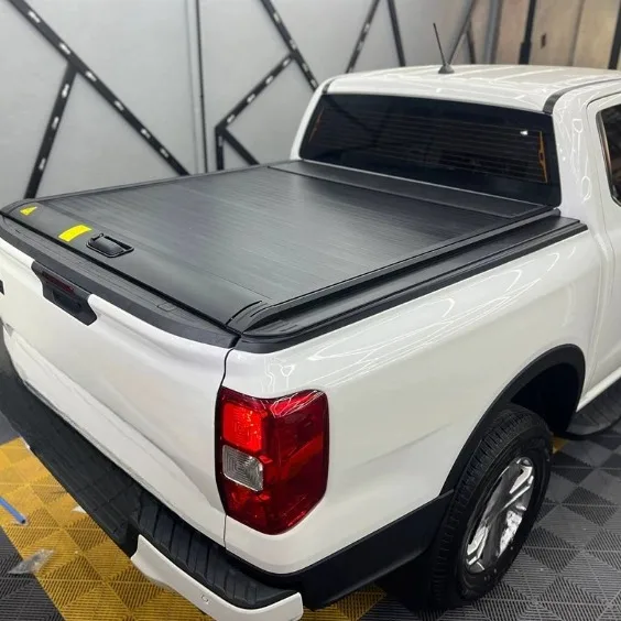 Retractable Aluminum Truck Bed Tonneau Cover Waterproof Hard Roll‑Up Pickup Truck Bed Cover For Tundra