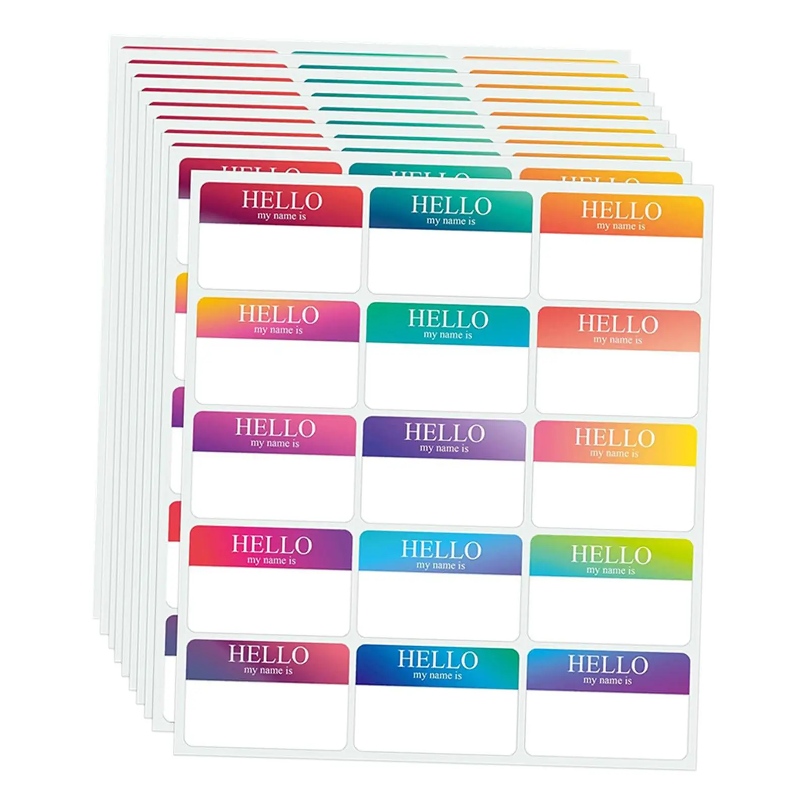 10 Sheet Name Stickers Greeting Cards Making Colorful Name Tag Labels Tag Stickers for Party Favors Festival Anniversary