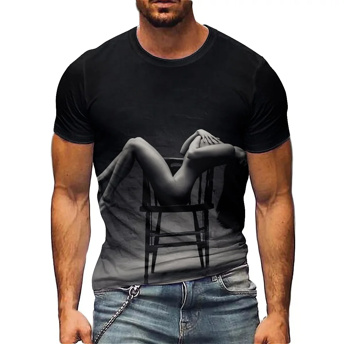 

Summer hip-hop style men's 3D printed short-sleeved T-shirts, smooth fabric, high-quality, plus-size T-shirts for men and women.