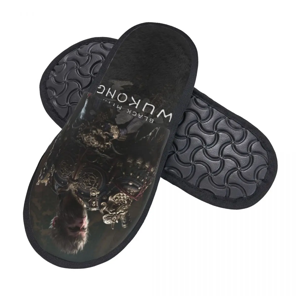 Black Myth Wukong New Game Plush Slippers Bedroom Monkey King Cozy Memory Foam Slides Non-skid