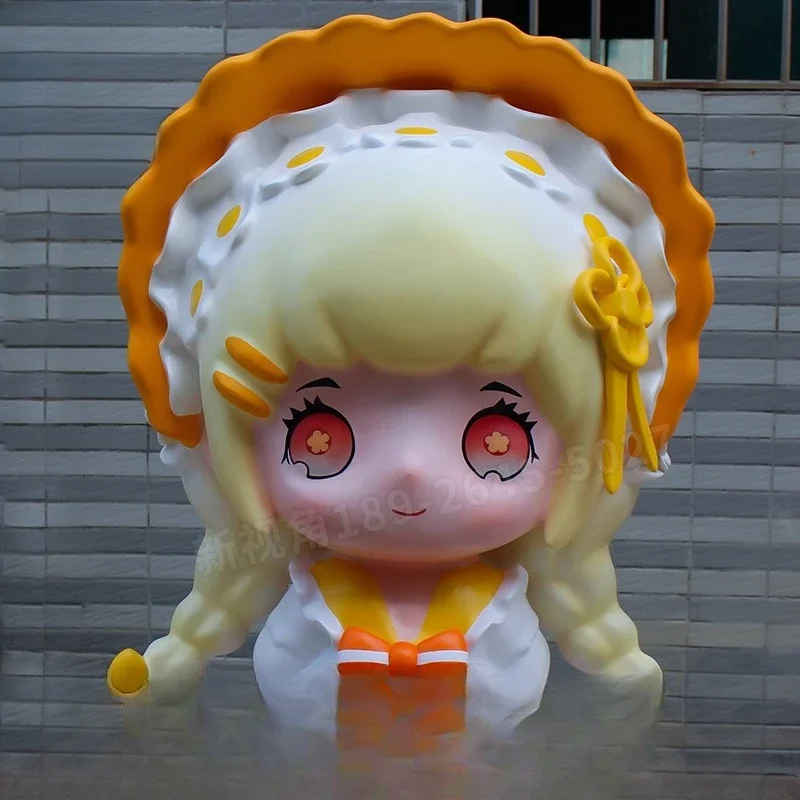 Outdoor fiberglass doll figure sculpture, Shenzhen source, large fiberglass cartoon sculpture