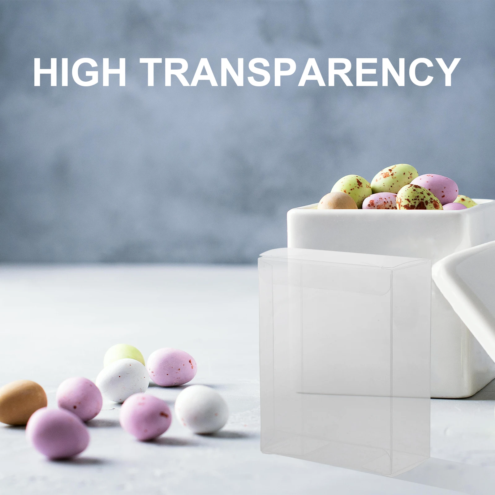 

30 Pcs Gift Boxes Large Size Transparent PVC Wedding Party Candy Chocolate Packaging Box 4 2x3 4x1 5cm Bulk Cases Lid