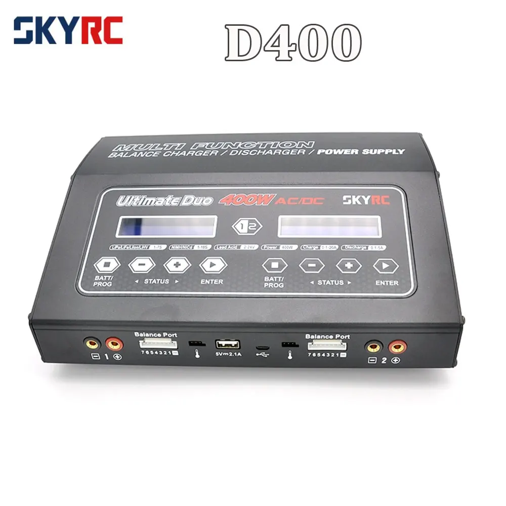 

SKYRC D400 400 Вт 20 А двойное интеллектуальное балансное зарядное устройство разрядное устройство для батареи 2-7S выходной источник питания постоянного тока 150 Вт