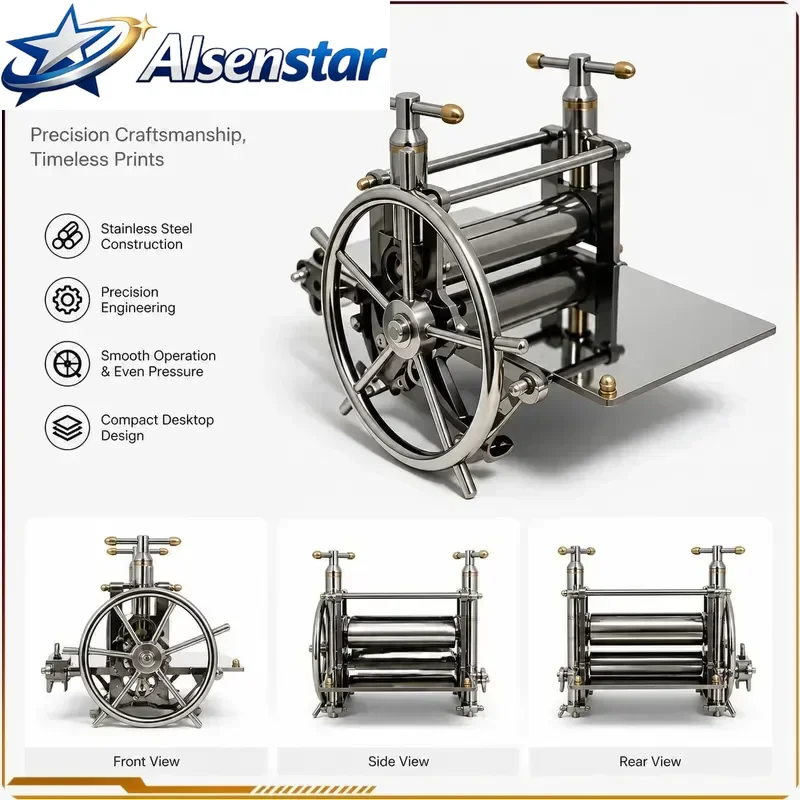 Art Craft Studio Printmaking Tool Mini Micro Etching Press 100x200mm Desktop Manual Printing Machine