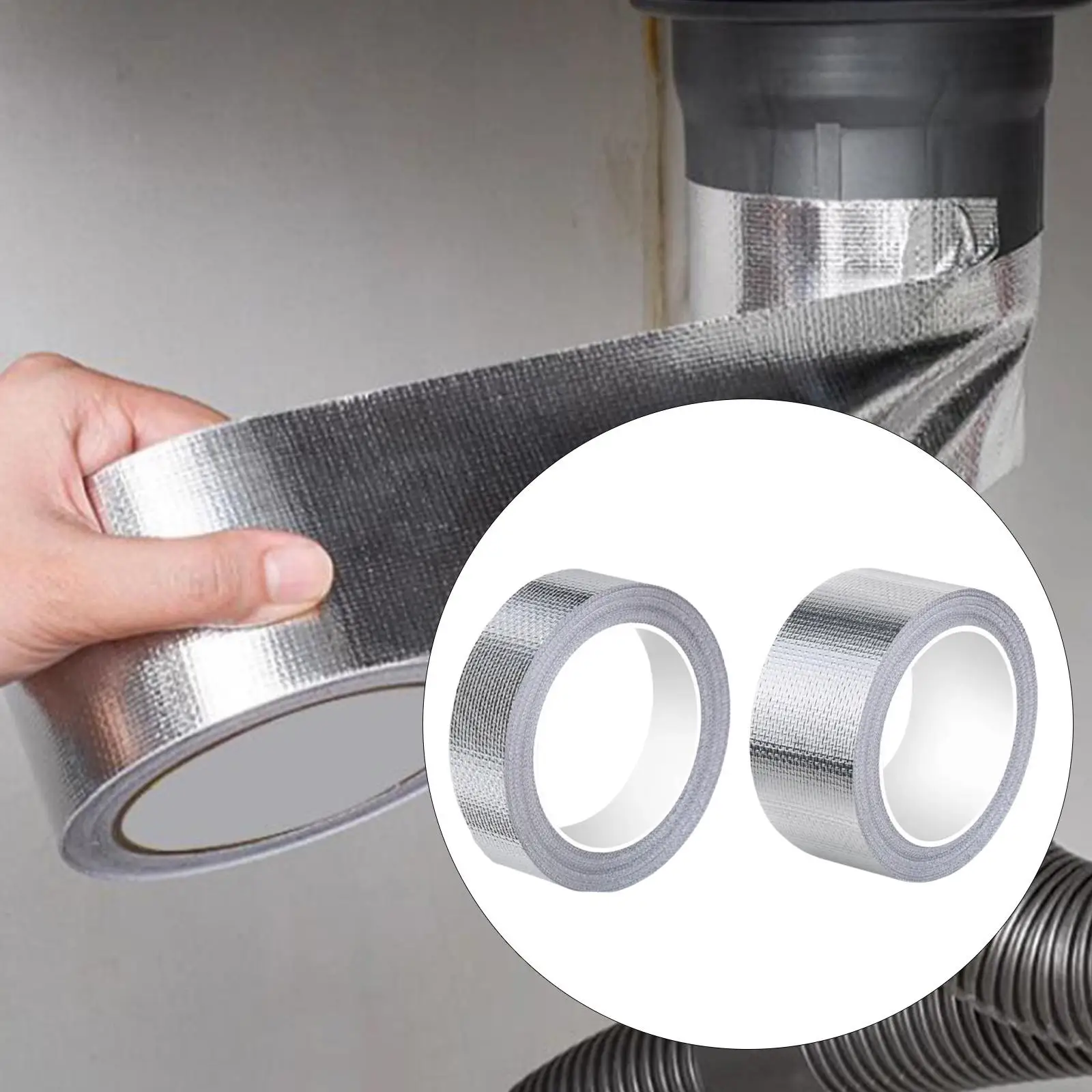 Premium Fiberglass Heat Shield Insulation Duct Tape Self Adhesive Waterproof Fireproof for Sealing Air Duct Pipes and Repair Use