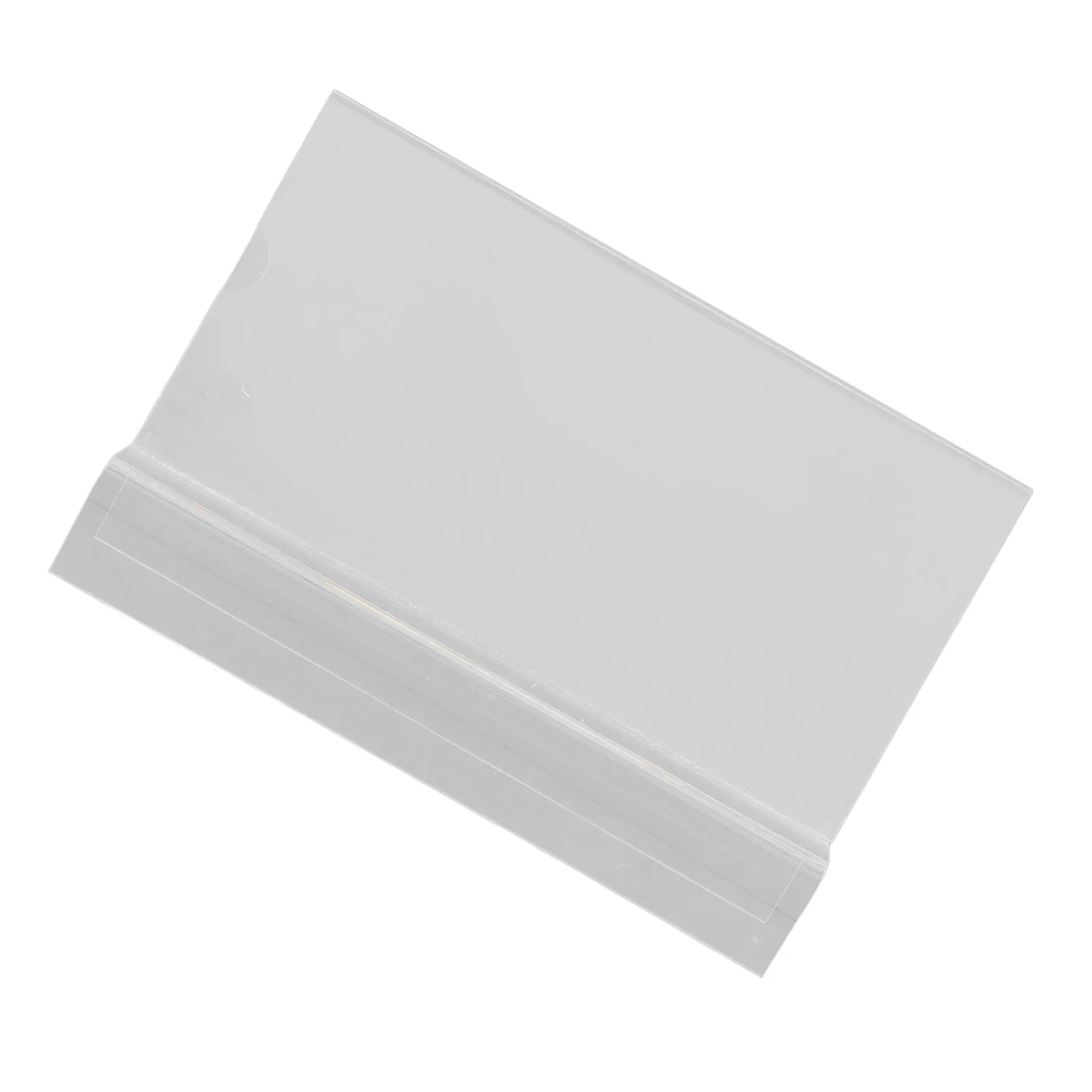 Supporto per cartello con nome da scrivania in acrilico Espositore verticale trasparente per strumento di organizzazione dell'ufficio Uso di eventi al dettaglio Mini display per cartelli