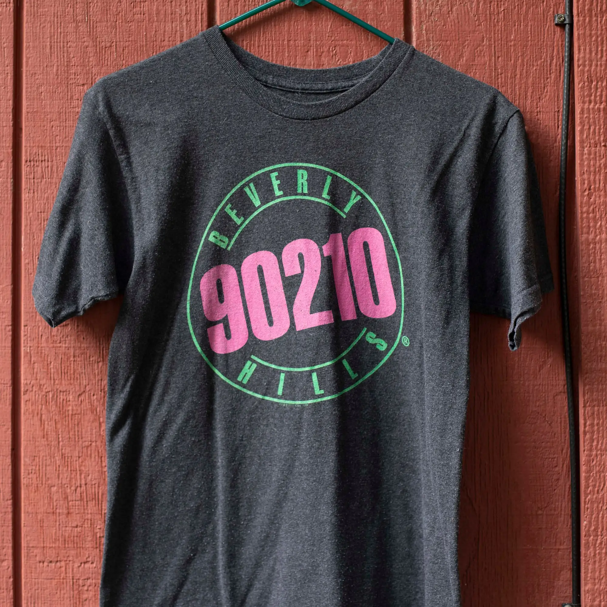 Classic Beverly Hills 90210 Neon Logo T Shirt Size Small