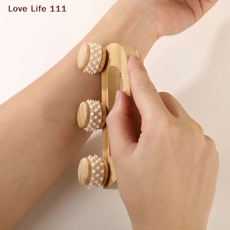 

New Wooden Massage Roller Tool, Manual Wooden Massager, Wood Back Massage Roller For Neck Leg Back Deep Tissue Muscle Massage