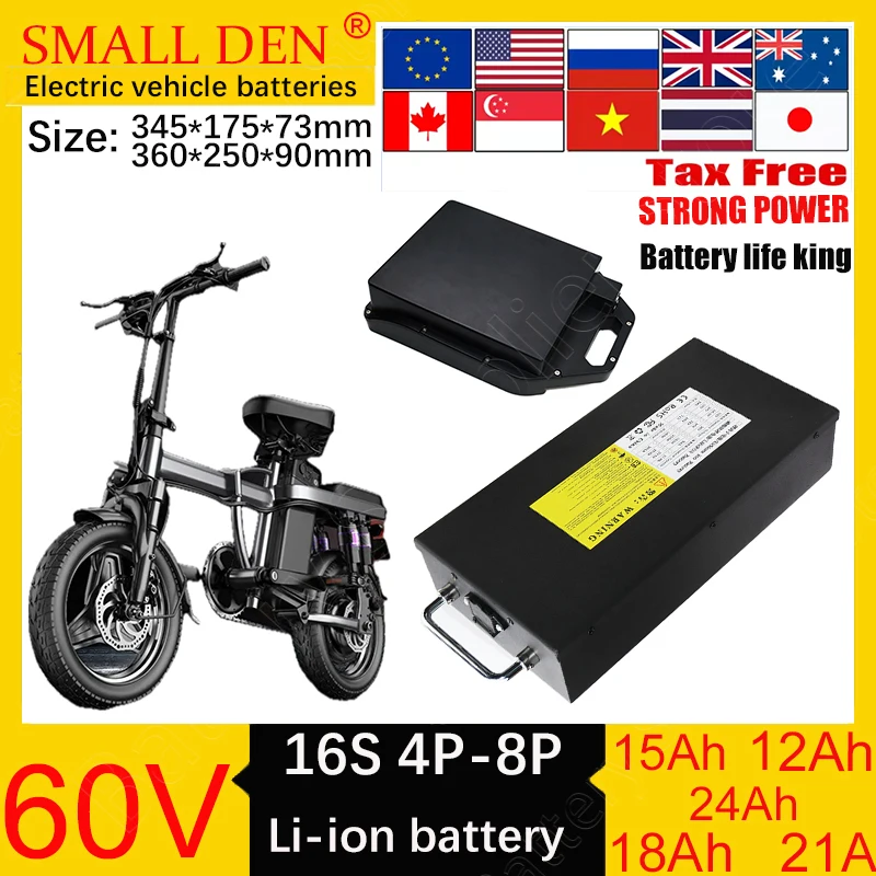 بطارية ليثيوم 18650 جديدة بسعة كافية 60 فولت 12 أمبير 15 أمبير 18 أمبير 21 أمبير 24 أمبير بطارية ليثيوم مناسبة للأدوات الكهربائية بقدرة 1800 وات #1