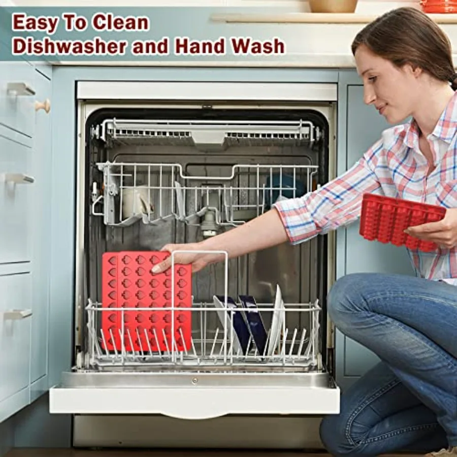 قوالب صمغ سيليكون 160-تجويف 4 عبوات - قوالب حلوى سيليكون غير لاصقة مع قطارة للحلوى والعلاجات