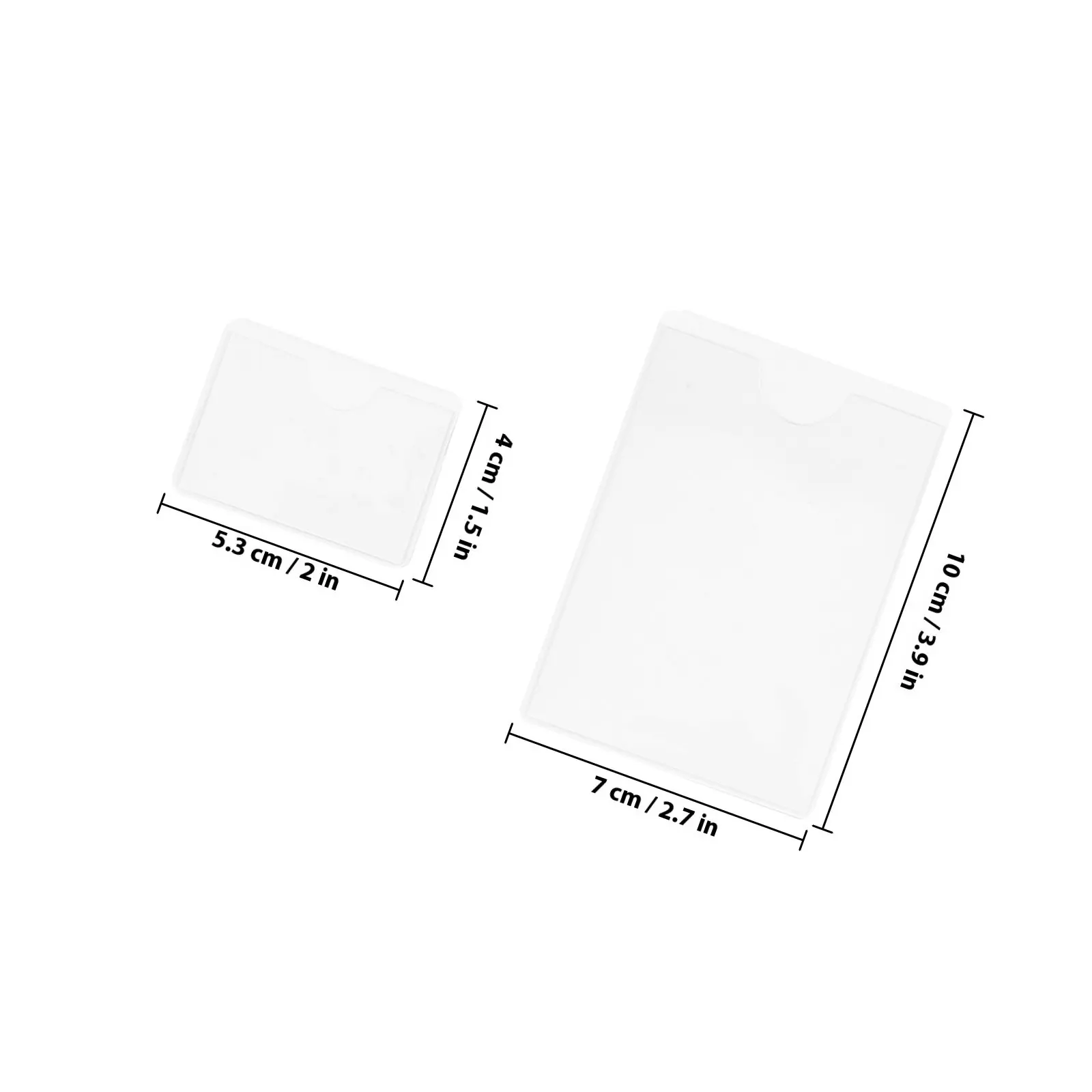 50Pcs Tear Resistant Clear Self Adhesive Label Pockets Plastic Index Card Holder for Business Cards Photos Insurance Tags Shelf