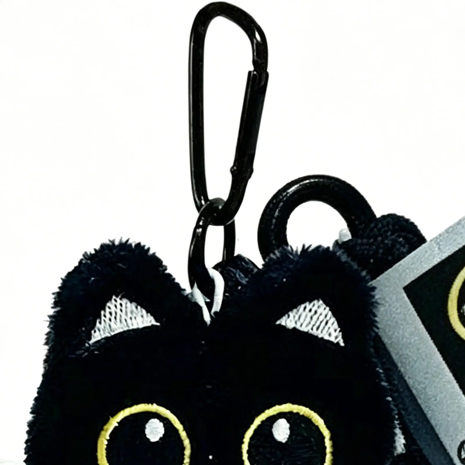 Black Cat Plush Shape Bag Charm Cute Black Cat Plush Toy Keychain Backpack Hanging Bag Decoration Gifts Cute Plush Keychain - view 5