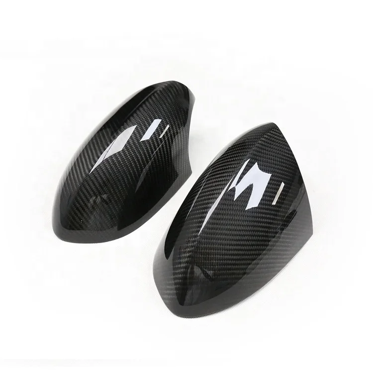 Carbon Fiber Mirror Cover for Audi A4 S4 A5 S5 B9 with Side Assist Hole Replacement Style Universal Edition 2017-2019