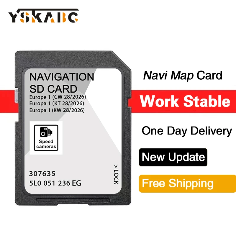 

for Skoda Octavia Superb Rapid Vehicle 32GB MIB2 Navi SD Card Update Europe Map 5L0051236EG 2026 Discover Media2