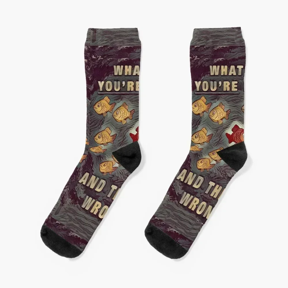 

What if you're right and they're wrong fargo poster design Socks set cool bright garter christmas gift Men's Socks Women's