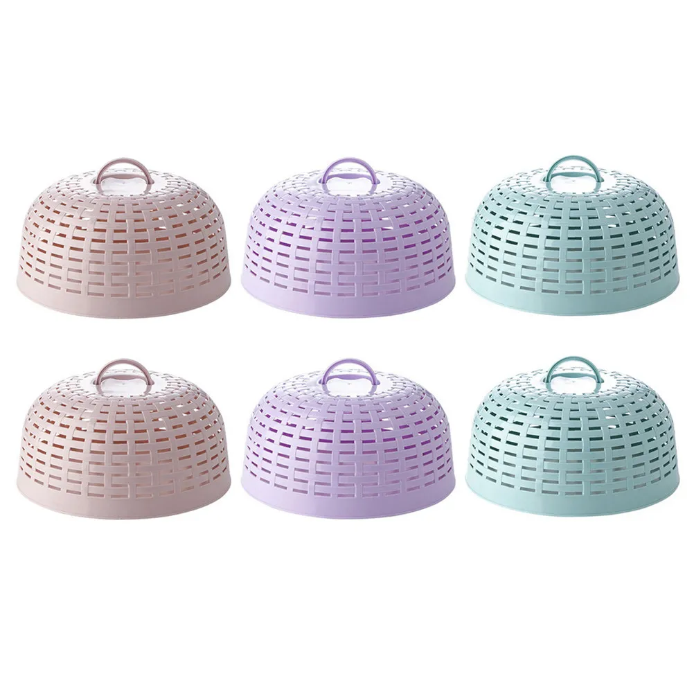 6pcs Fly Prevention Food Cover Tent – Hollow Plastic Outdoor Dining Protective Umbrella for Picnic Camping