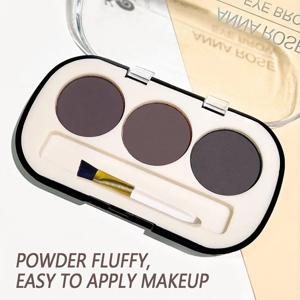 3 kleuren Matte Wenkbrauw Poeder Palet Waterdicht langdurige Pommade Eye Brow Pommade Wenkbrauw Enhancer Make-Up Cosmetica