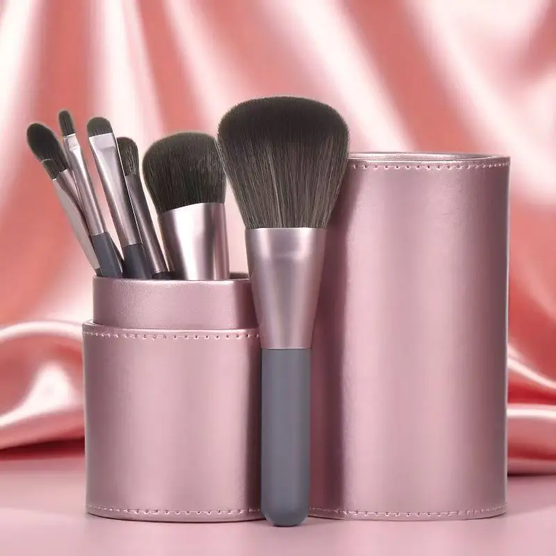 مجموعة فرش مكياج احترافية مع دلو أحمر الخدود وبودرة ظلال العيون والحواجب وأداة مكياج التجميل Brochas