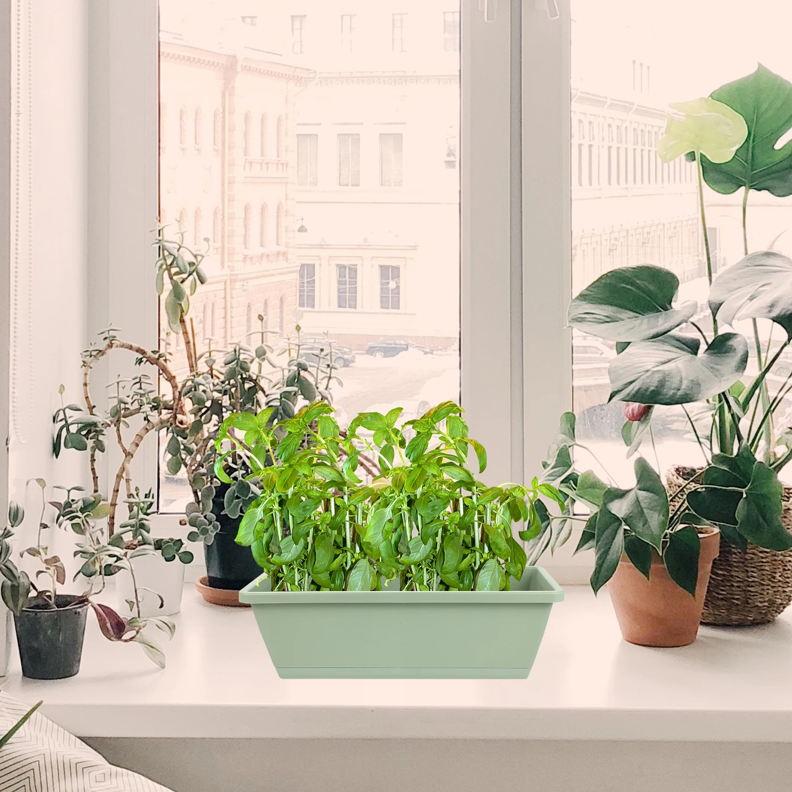 

3pcs Vegetable Growing Box Plastic Planting Container For Garden Balcony Windowsill Flower Pot Drainage Mesh Lightweight Planter