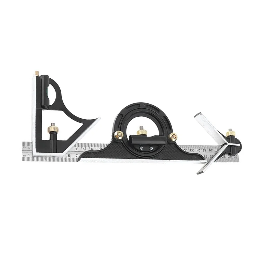 

1 Combination Angle Square Set 300Mm Stainless Measuring Tool Rustproof Durable For Engineers Carpenters Angle