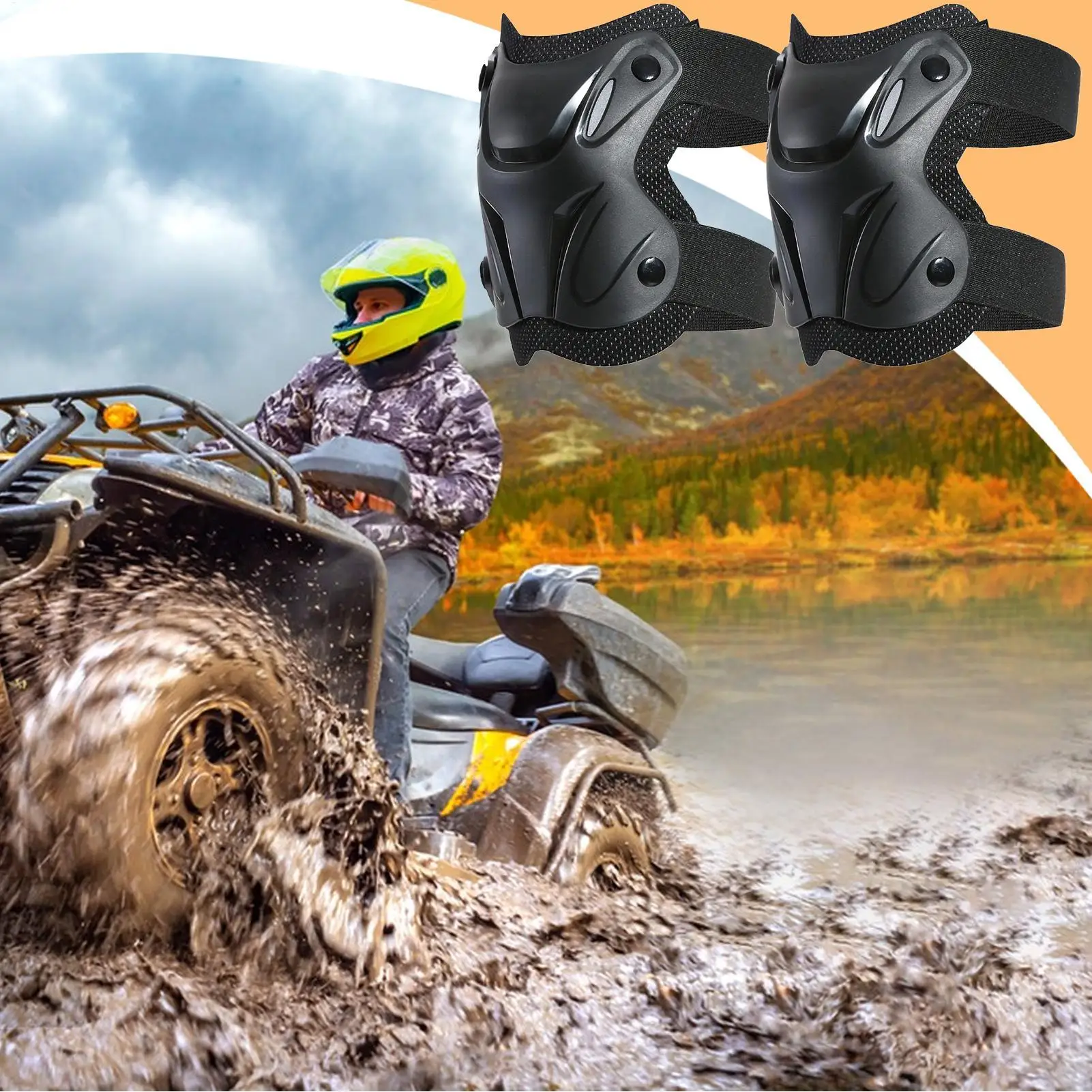 

Knee Pads For Bike Protective Safety Reflective Adjustable Knee Guard Elbow Pads Protective Gear For Men Athlete Cycling