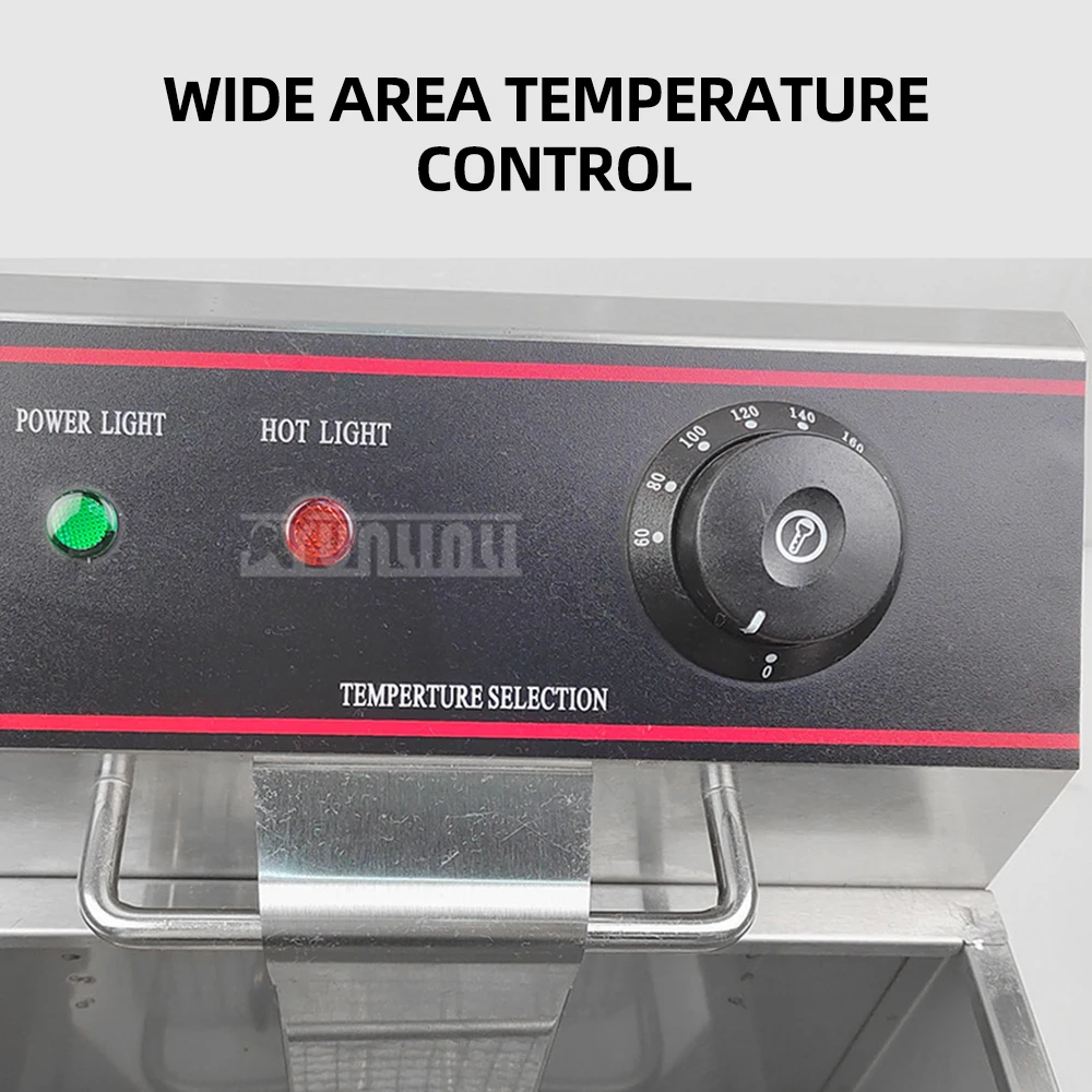 

Stainless Steel Double Fryer Electric Freidora De Aceite Electrica Electroménager De Cuisine