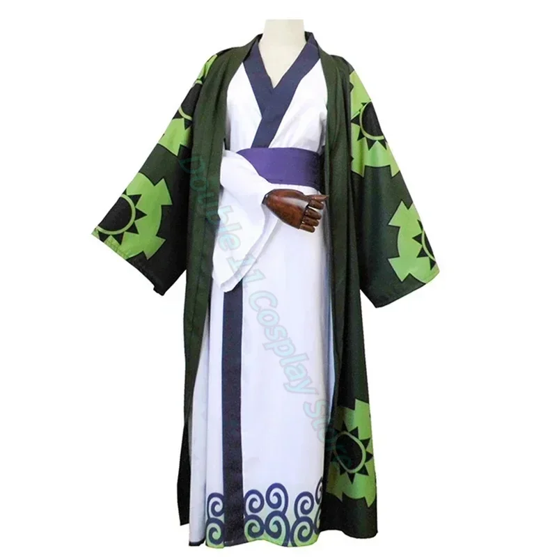 

New Anime Roronoa Zoro Trafalgar D Water Law Cosplay Costume Adult Unisex Kimono Halloween Suit Uniform Outfit