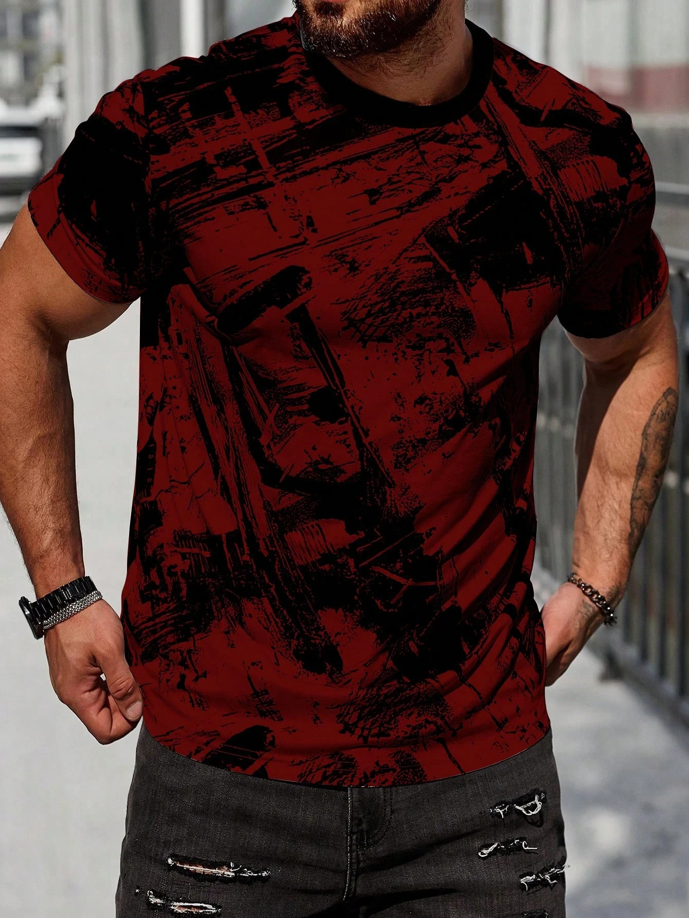 Blue And Black Marble New Men's T-shirt 3D Printed Men's Short-sleeved T-shirt Spring And Summer Fashionable And Casual T-shirts
