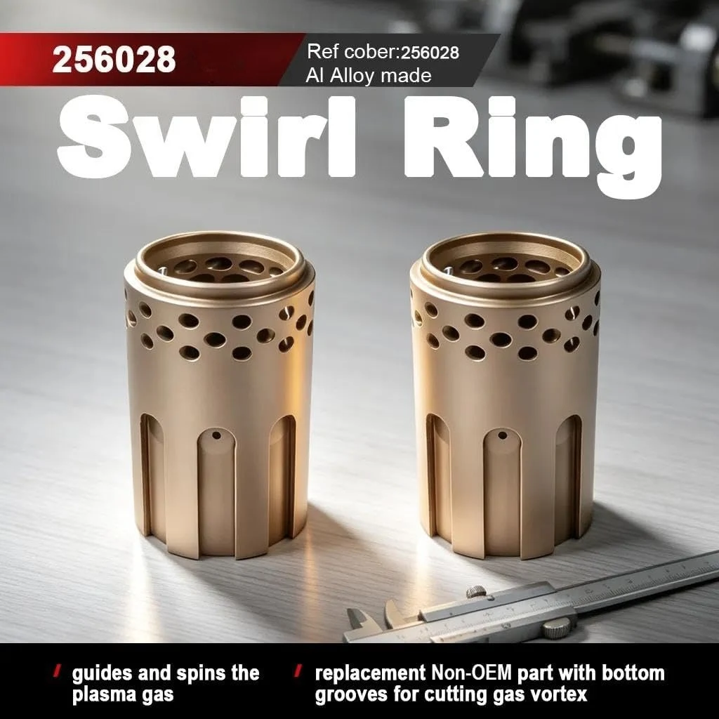3PK 256028 Swirl Ring 60A Plasma Torch Parts Compatible with XT60 XT60M Cutting Torch